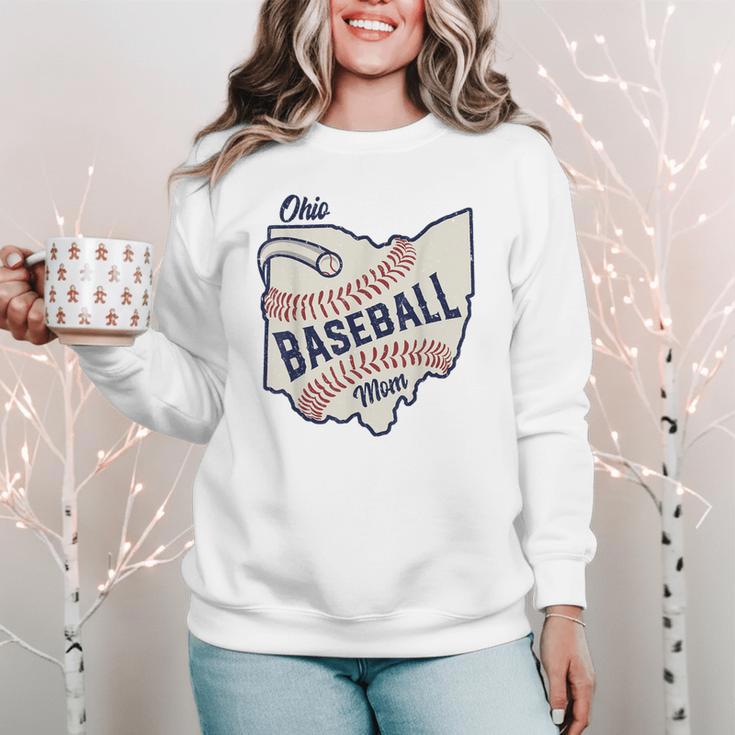 Ohio Baseball Mom Women Crewneck Sweatshirt Ohio Baseball Mom Women Crewneck Sweatshirt
