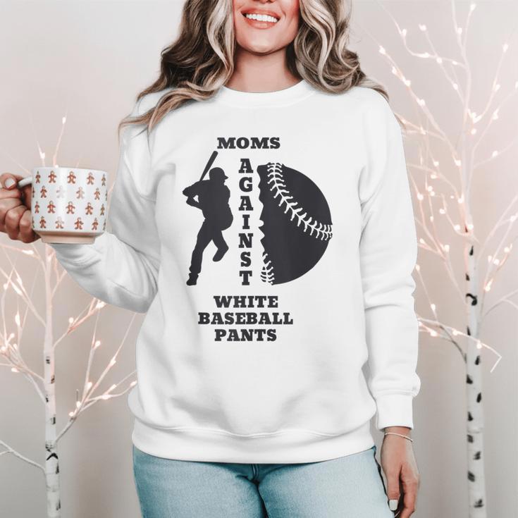 Retro Moms Against Baseball Pants Baseball Mom Women Crewneck Sweatshirt Retro Moms Against Baseball Pants Baseball Mom Women Crewneck Sweatshirt