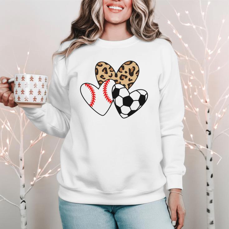 Soccer Baseball Heart Soccer Baseball Mom Women Crewneck Sweatshirt Soccer Baseball Heart Soccer Baseball Mom Women Crewneck Sweatshirt