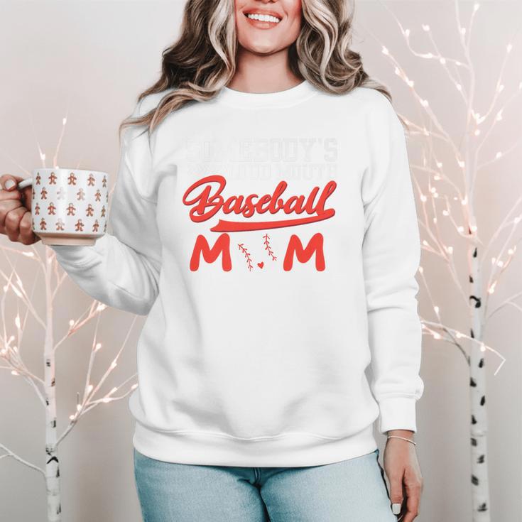 Somebody's Loud Mouth Baseball Mom Mama Premium Women Crewneck Sweatshirt Somebody's Loud Mouth Baseball Mom Mama Premium Women Crewneck Sweatshirt
