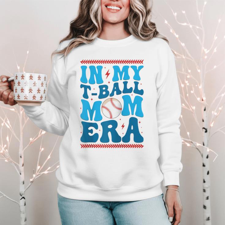 In My T-Ball Mom Era Baseball Mom Groovy Mother's Day Raglan Baseball Tee Women Crewneck Sweatshirt In My T-Ball Mom Era Baseball Mom Groovy Mother's Day Raglan Baseball Tee Women Crewneck Sweatshirt