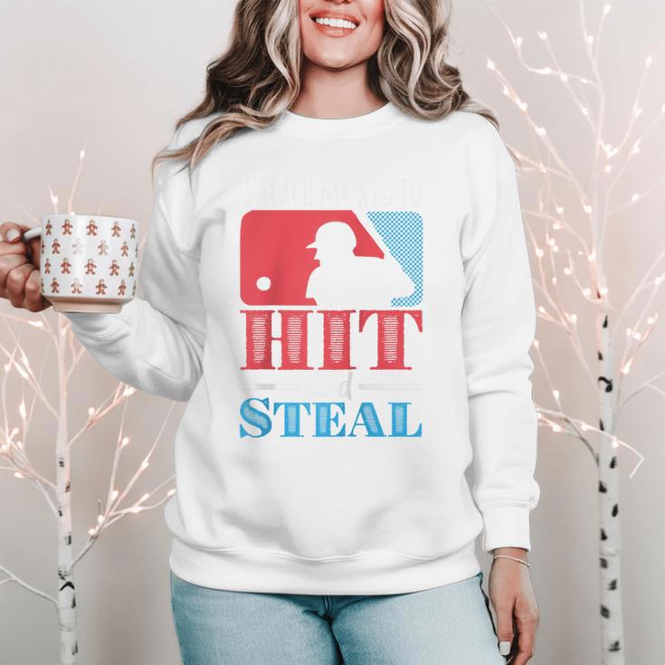 I Teach My Kid Baseball Mom Vintage Coach Baseball Raglan Baseball Tee Women Crewneck Sweatshirt I Teach My Kid Baseball Mom Vintage Coach Baseball Raglan Baseball Tee Women Crewneck Sweatshirt