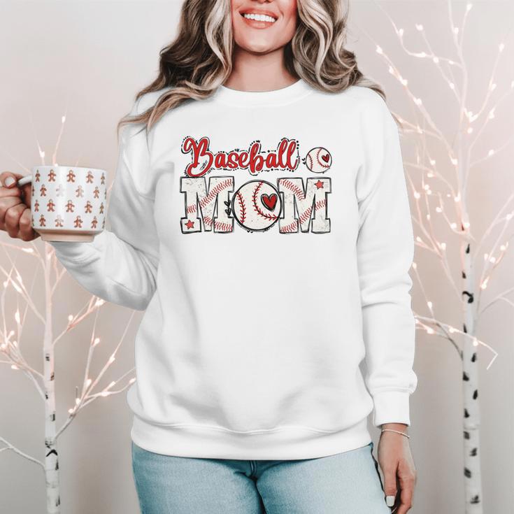 Vintage Baseball Mom Sports Fan Love Heart Women Crewneck Sweatshirt Vintage Baseball Mom Sports Fan Love Heart Women Crewneck Sweatshirt