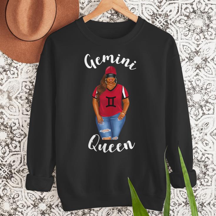 African American Baseball Mom Gemini Queen Zodiac Sign Women Crewneck Sweatshirt African American Baseball Mom Gemini Queen Zodiac Sign Women Crewneck Sweatshirt