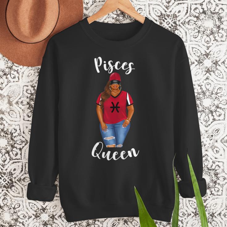 African American Baseball Mom Pisces Queen Zodiac Sign Women Crewneck Sweatshirt African American Baseball Mom Pisces Queen Zodiac Sign Women Crewneck Sweatshirt