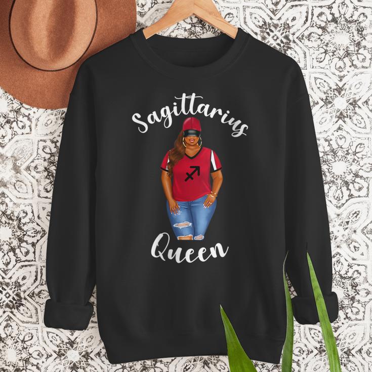 African American Baseball Mom Sagittarius Queen Zodiac Sign Women Crewneck Sweatshirt African American Baseball Mom Sagittarius Queen Zodiac Sign Women Crewneck Sweatshirt