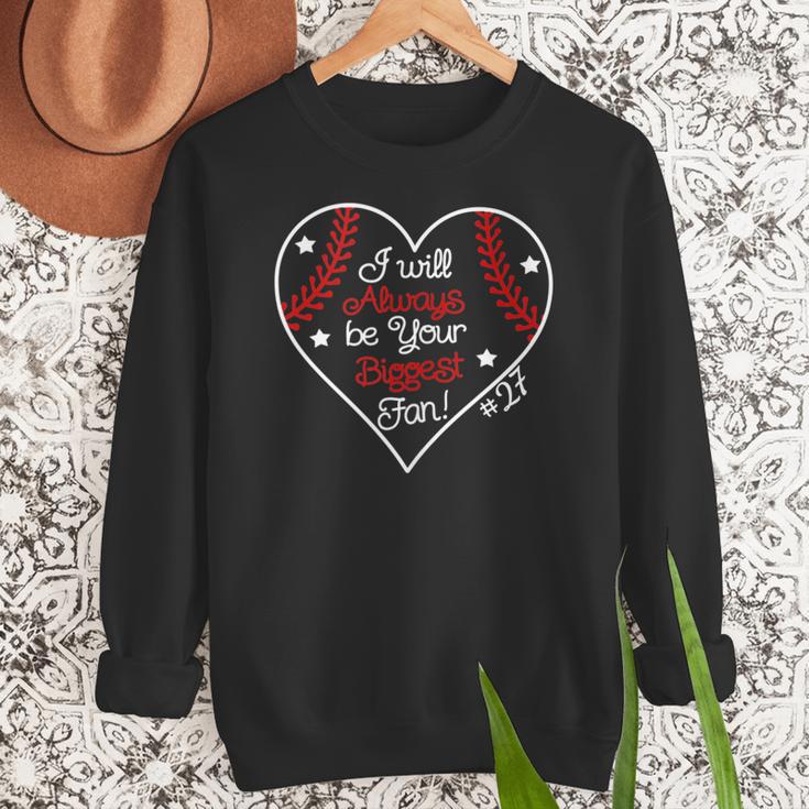 Always Be Your Biggest Fan Favorite Player Baseball Mom 27 Women Crewneck Sweatshirt Always Be Your Biggest Fan Favorite Player Baseball Mom 27 Women Crewneck Sweatshirt