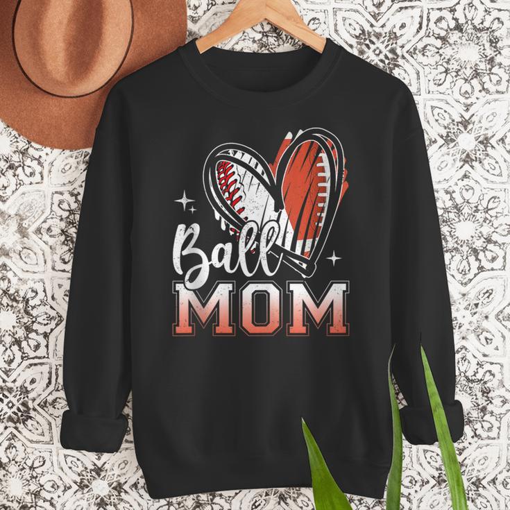 Ball Mom Football Baseball Mom Women Crewneck Sweatshirt Ball Mom Football Baseball Mom Women Crewneck Sweatshirt