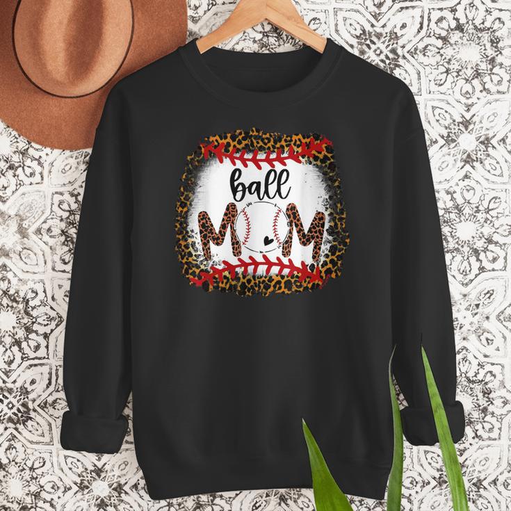 Ball Mom Leopard Ball Mom Baseball Mom Women Crewneck Sweatshirt Ball Mom Leopard Ball Mom Baseball Mom Women Crewneck Sweatshirt