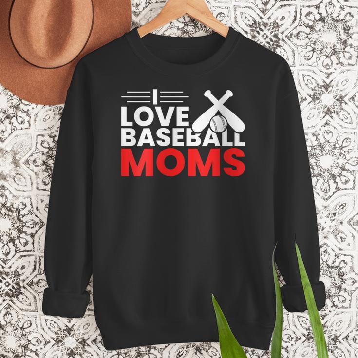 Baseball I Love Baseball Moms Women Crewneck Sweatshirt Baseball I Love Baseball Moms Women Crewneck Sweatshirt