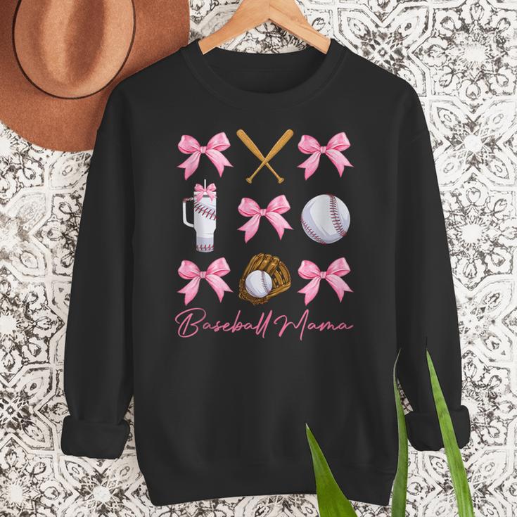 Baseball Mama Era Bows Baseball Mom Women Women Crewneck Sweatshirt Baseball Mama Era Bows Baseball Mom Women Women Crewneck Sweatshirt