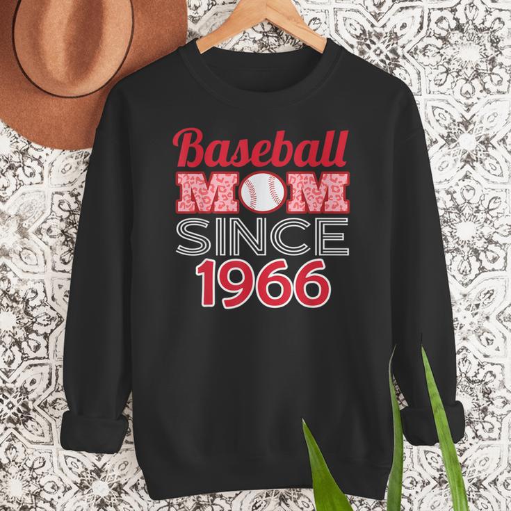 Baseball Mom Since 1966 Women Crewneck Sweatshirt