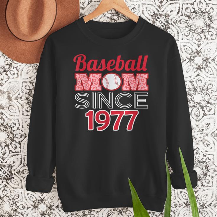 Baseball Mom Since 1977 Women Crewneck Sweatshirt Baseball Mom Since 1977 Women Crewneck Sweatshirt