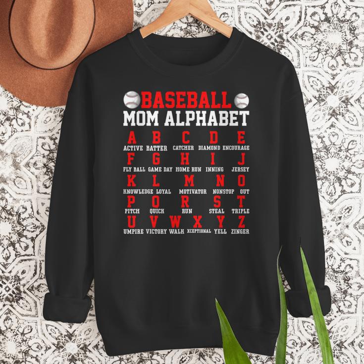 Baseball Mom Alphabet Parent Mama Player Game Sport Fan Women Crewneck Sweatshirt Baseball Mom Alphabet Parent Mama Player Game Sport Fan Women Crewneck Sweatshirt