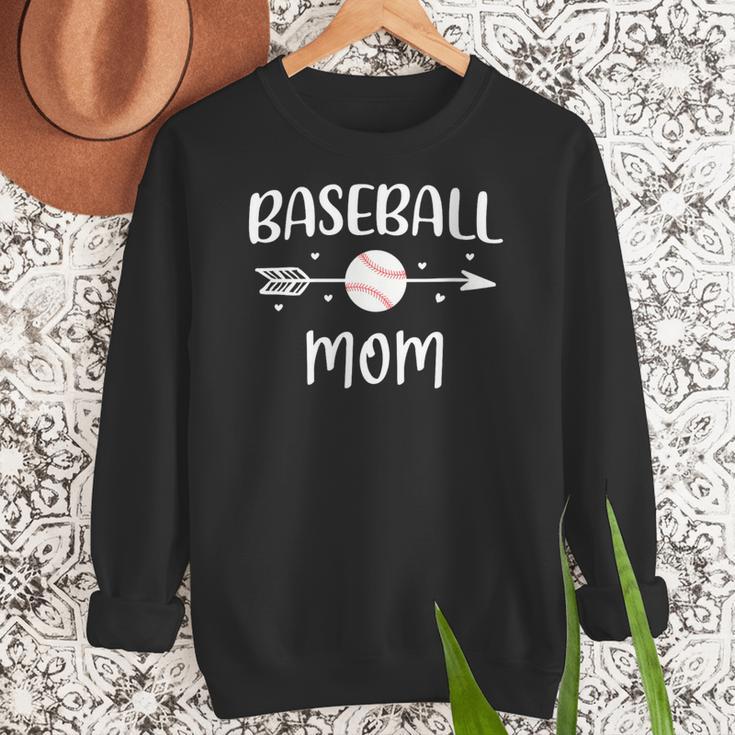 Baseball Mom Cute Grandson Player Arrow Heart Family Women Crewneck Sweatshirt Baseball Mom Cute Grandson Player Arrow Heart Family Women Crewneck Sweatshirt
