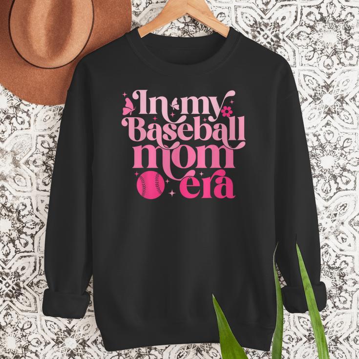 In My Baseball Mom Era Retro Mom Life Mother's Day 2024 Women Crewneck Sweatshirt