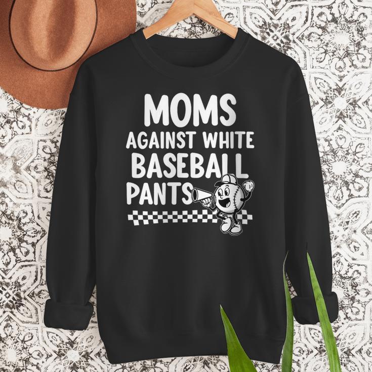 Baseball Mom Game Day Moms Against Pants Women Crewneck Sweatshirt Baseball Mom Game Day Moms Against Pants Women Crewneck Sweatshirt
