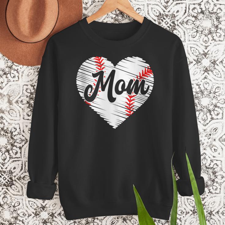 Baseball Mom Heart Mother's Day Mom Grandma Mama Boys Girls Women Crewneck Sweatshirt Baseball Mom Heart Mother's Day Mom Grandma Mama Boys Girls Women Crewneck Sweatshirt