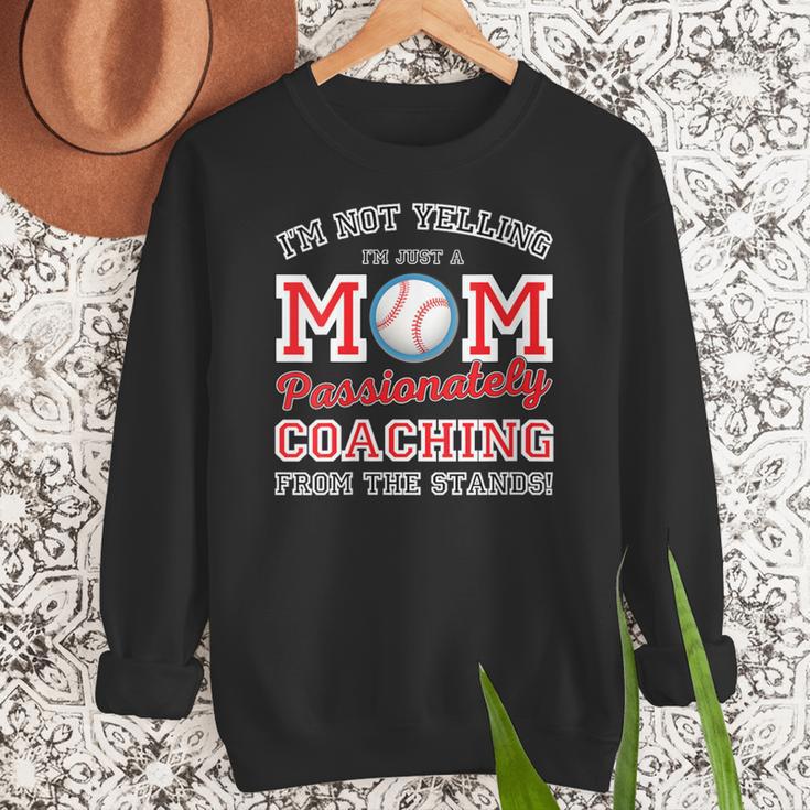 Baseball Mom I'm Not Yelling Support Cheerleading Women Crewneck Sweatshirt Baseball Mom I'm Not Yelling Support Cheerleading Women Crewneck Sweatshirt