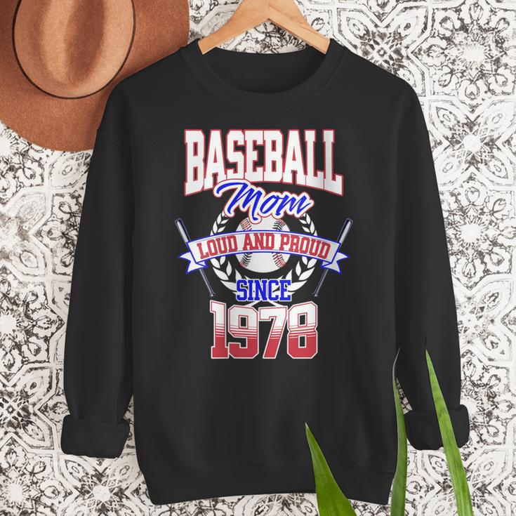 Baseball Mom Loud & Proud Since 1978 Women Crewneck Sweatshirt Baseball Mom Loud & Proud Since 1978 Women Crewneck Sweatshirt