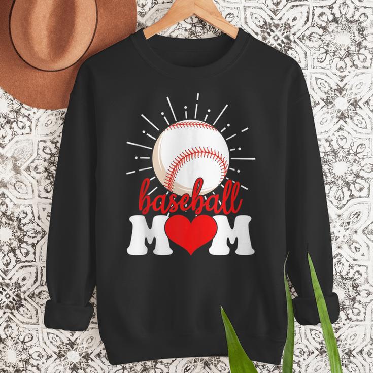 Baseball Mom Mama Mother's Day Sport Lover Women Crewneck Sweatshirt