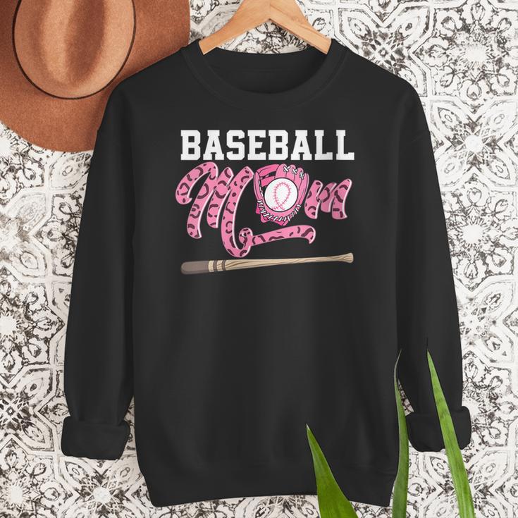 Baseball Mom Pink Ribbon Breast Cancer Awareness Fighters Women Crewneck Sweatshirt Baseball Mom Pink Ribbon Breast Cancer Awareness Fighters Women Crewneck Sweatshirt