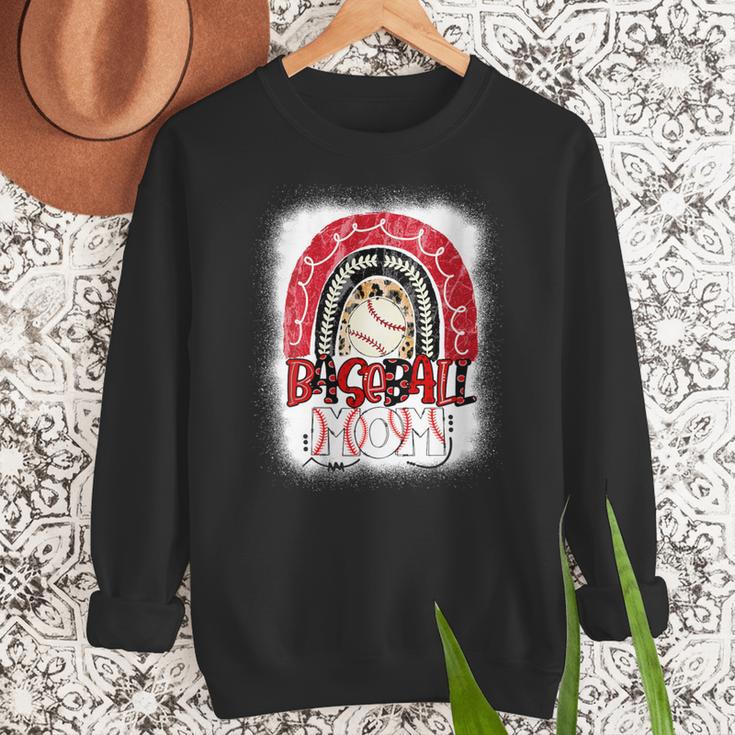 Baseball Mom Rainbow Boho Mommy Women Crewneck Sweatshirt Baseball Mom Rainbow Boho Mommy Women Crewneck Sweatshirt