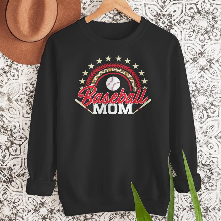 Baseball Mom Rainbow Great Team Mom Women Crewneck Sweatshirt Baseball Mom Rainbow Great Team Mom Women Crewneck Sweatshirt