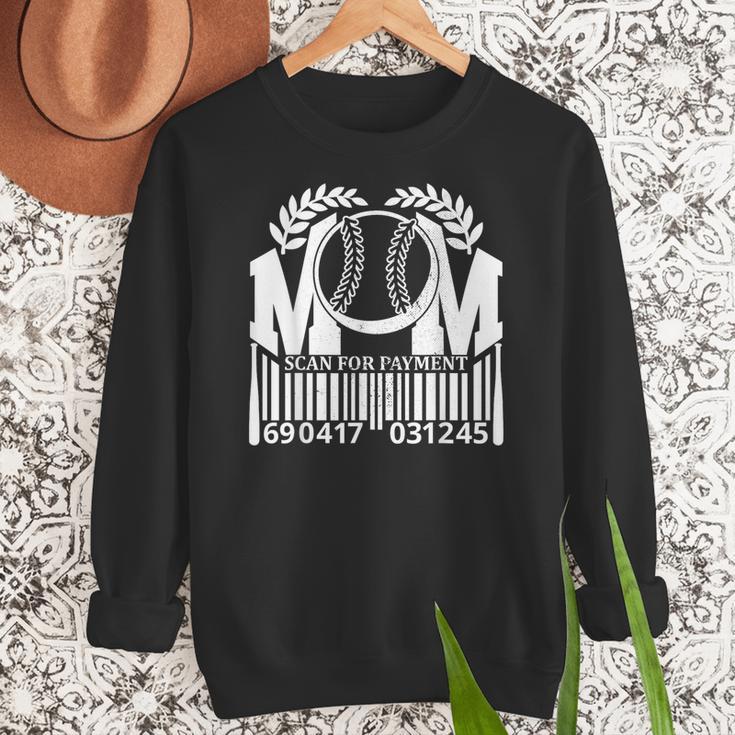 Baseball Mom Scan For Payment Sporty Humor Women Crewneck Sweatshirt Baseball Mom Scan For Payment Sporty Humor Women Crewneck Sweatshirt