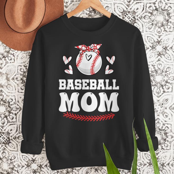 Baseball Mom Shirt Mama Women Baseball Shirt For Women Crewneck Sweatshirt