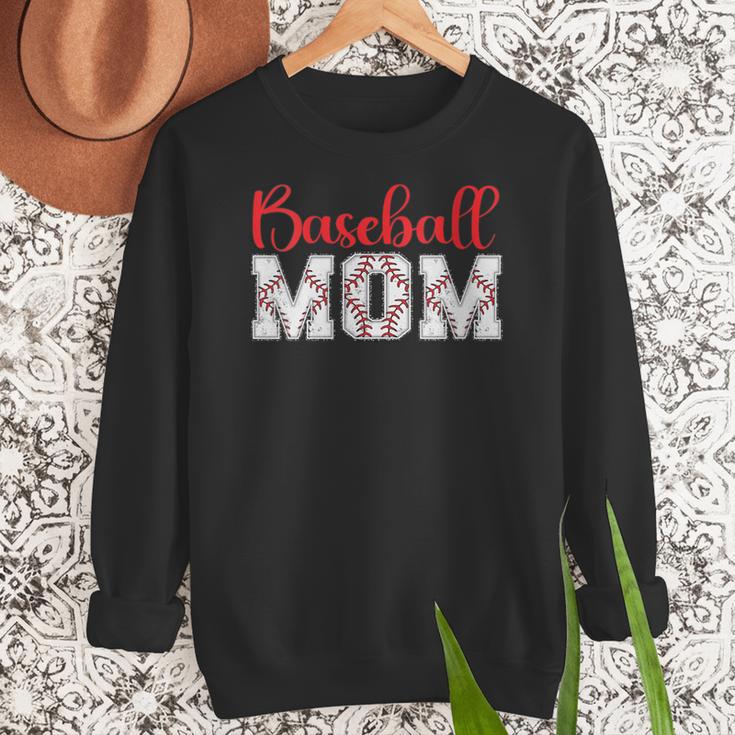 Baseball Mom Sporty Humor Women Crewneck Sweatshirt Baseball Mom Sporty Humor Women Crewneck Sweatshirt