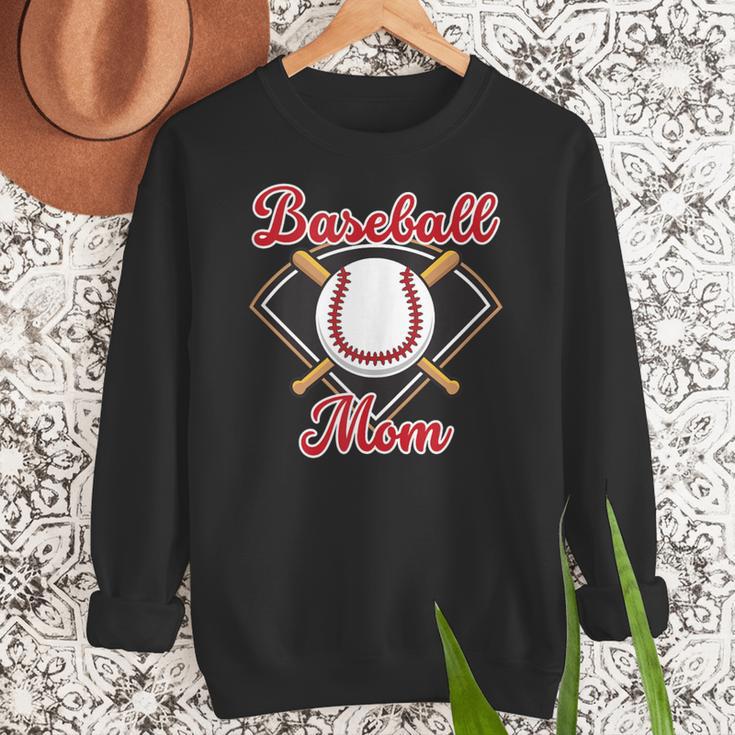Baseball Mom T-Ball Mom Little League Mom Apparel Women Crewneck Sweatshirt