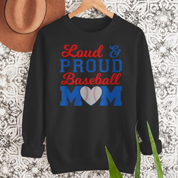 Baseball Mom Tee Loud & Proud Baseball Mom Women Crewneck Sweatshirt