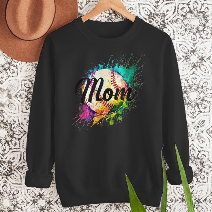 Baseball Mom USA American Baseball Graphic Women Crewneck Sweatshirt Baseball Mom USA American Baseball Graphic Women Crewneck Sweatshirt