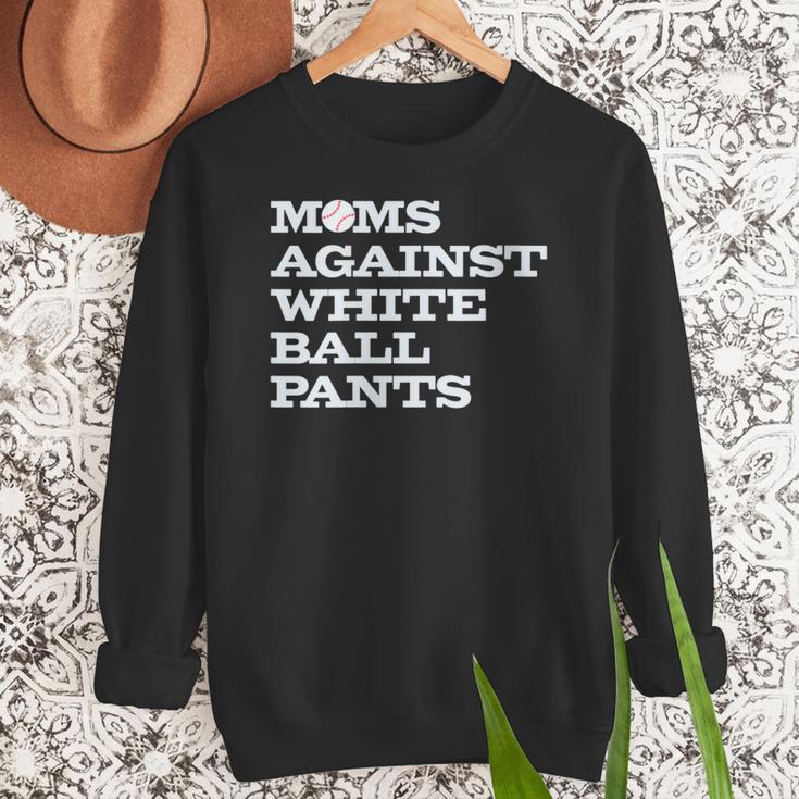 Baseball Moms Against Ball Pants Women Crewneck Sweatshirt Baseball Moms Against Ball Pants Women Crewneck Sweatshirt