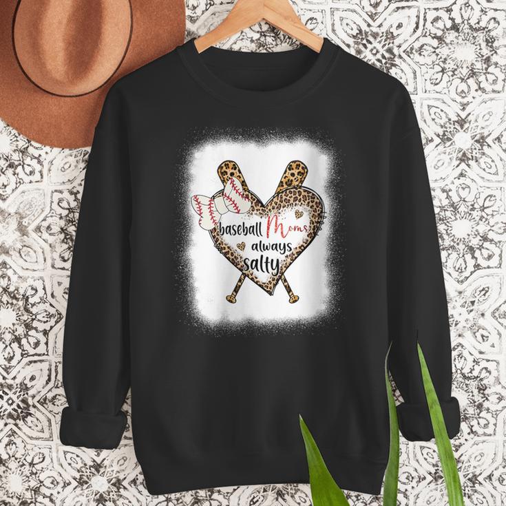 Baseball Moms Always Salty Mommy Women Crewneck Sweatshirt