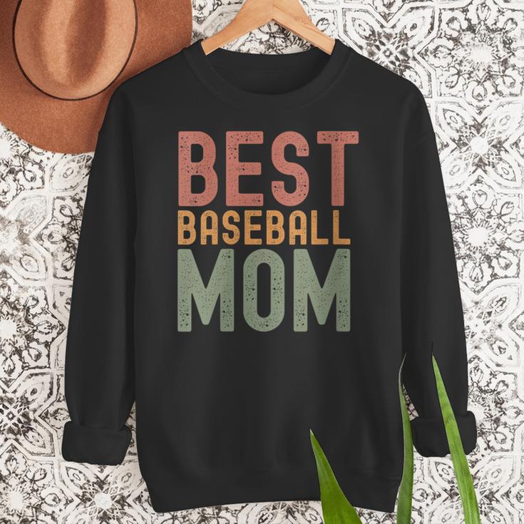 Best Baseball Mom Sports Cute Moms Day Women Crewneck Sweatshirt