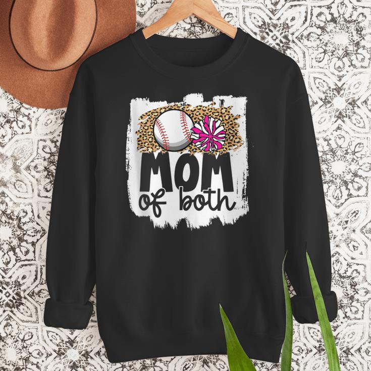 Cheer Baseball Mom Of Both Baseball And Cheer Mother Women Crewneck Sweatshirt