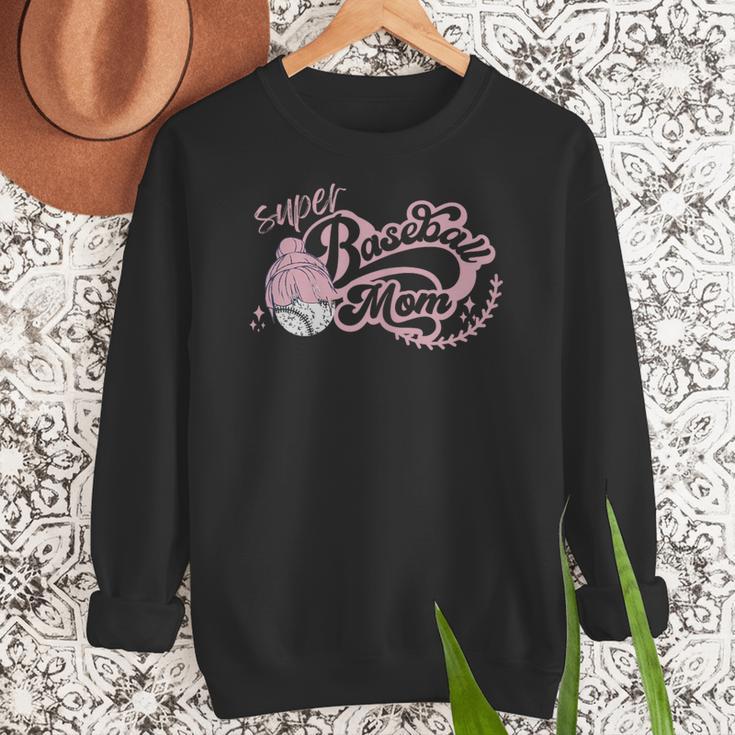 Cool Super Baseball Mom Cool Mother's Day Mama Woman Cute Women Crewneck Sweatshirt Cool Super Baseball Mom Cool Mother's Day Mama Woman Cute Women Crewneck Sweatshirt