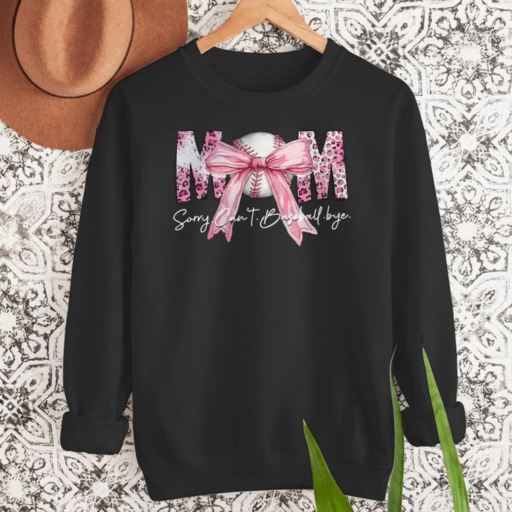 Coquette Baseball Mom Sorry Can't Baseball Bye Mother's Day Women Crewneck Sweatshirt Coquette Baseball Mom Sorry Can't Baseball Bye Mother's Day Women Crewneck Sweatshirt