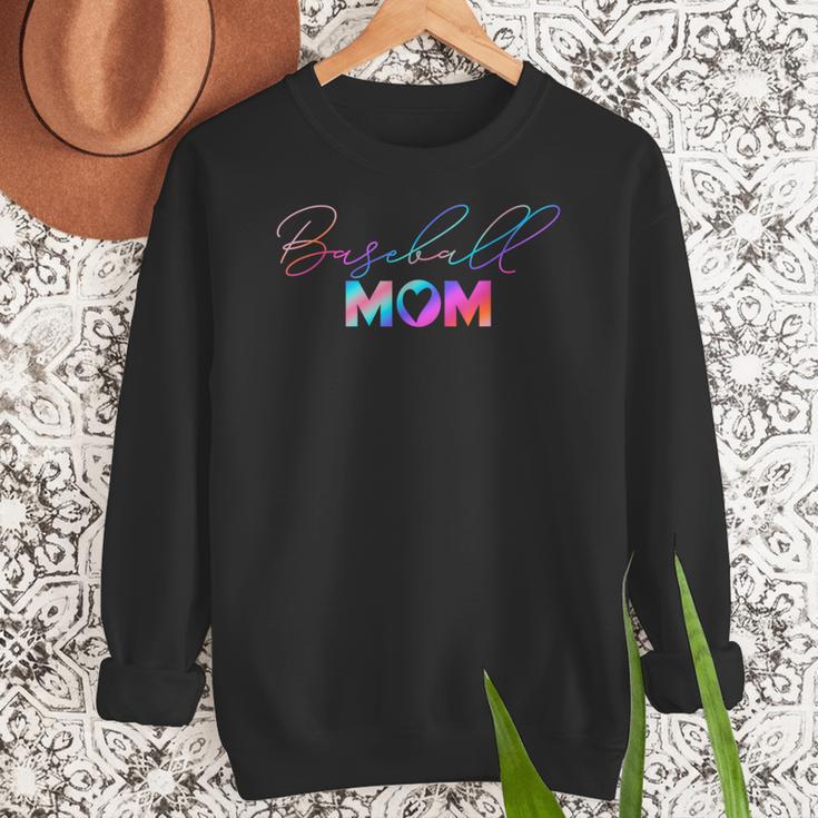 Cute Mother's Day Teeball T-Ball Baseball Mom Women Crewneck Sweatshirt Cute Mother's Day Teeball T-Ball Baseball Mom Women Crewneck Sweatshirt