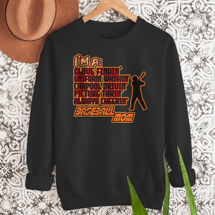 Im A Glove Findin Uniform Washin Carpool Drivin Baseball Mom Women Crewneck Sweatshirt Im A Glove Findin Uniform Washin Carpool Drivin Baseball Mom Women Crewneck Sweatshirt