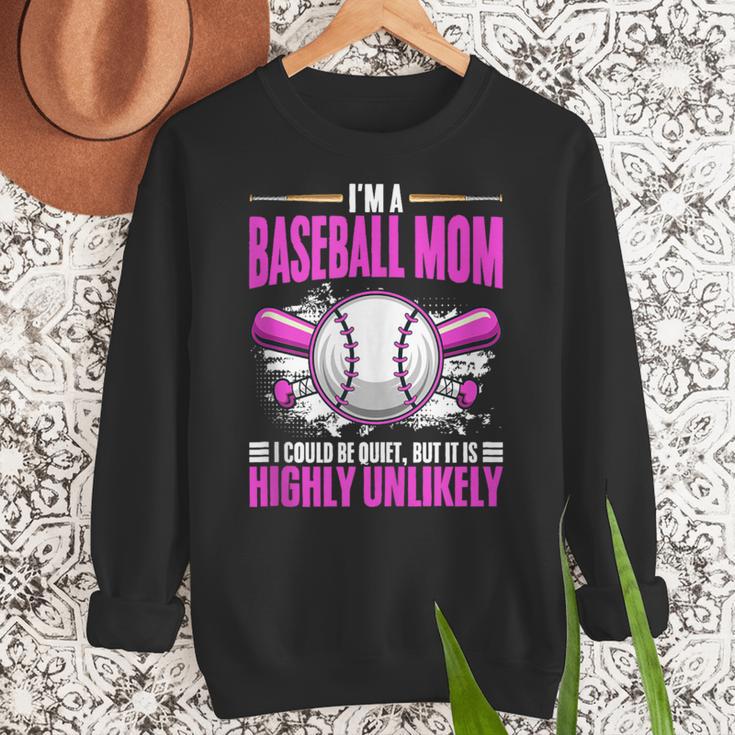 I'm A Baseball Mom Baseball Pitcher Catcher Baseball Player Women Crewneck Sweatshirt I'm A Baseball Mom Baseball Pitcher Catcher Baseball Player Women Crewneck Sweatshirt