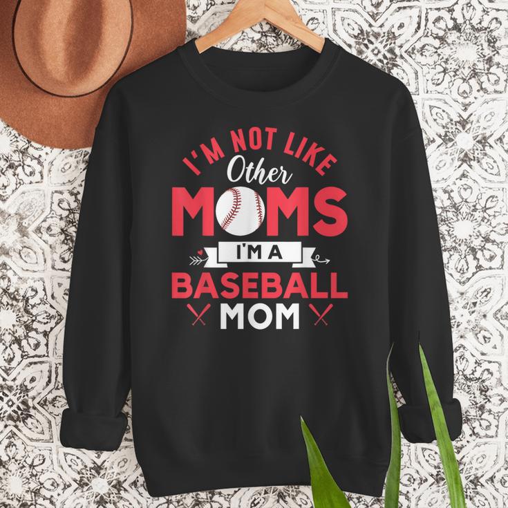 I'm Not Like Other Moms Im A Baseball Mom Mother's Day Women Crewneck Sweatshirt