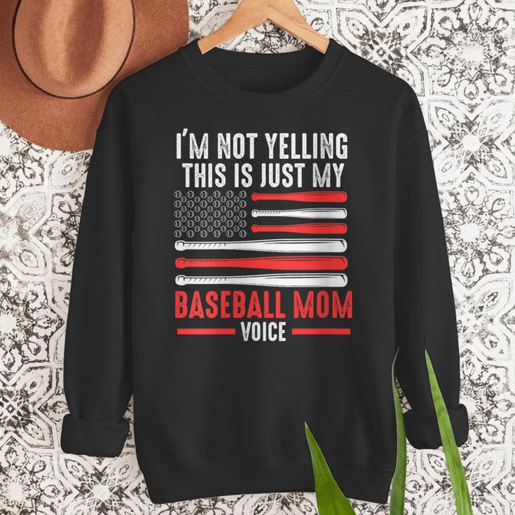 I'm Not Yelling This Is Just My Baseball Mom Voice Sport Women Crewneck Sweatshirt I'm Not Yelling This Is Just My Baseball Mom Voice Sport Women Crewneck Sweatshirt