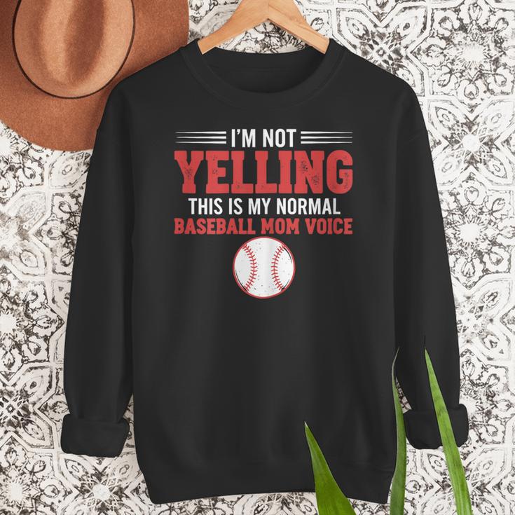 I'm Not Yelling This Is My Normal Baseball Mom Voice Women Crewneck Sweatshirt