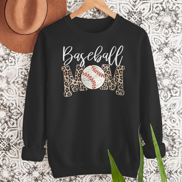 Leopard Baseball Mom Matching Baseball Mama Family Matching Women Crewneck Sweatshirt Leopard Baseball Mom Matching Baseball Mama Family Matching Women Crewneck Sweatshirt