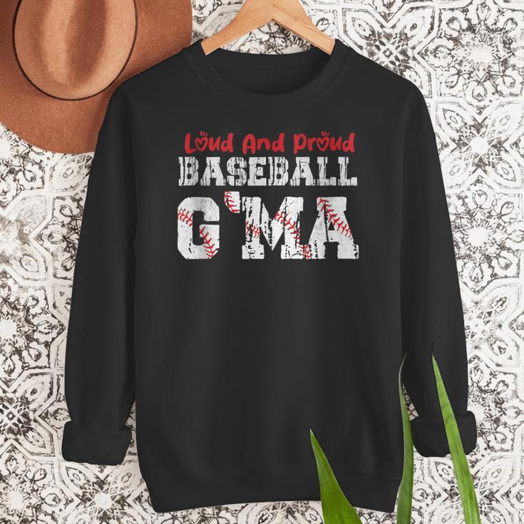 Loud And Proud Baseball G'Ma Baseball Mom Women Crewneck Sweatshirt Loud And Proud Baseball G'Ma Baseball Mom Women Crewneck Sweatshirt
