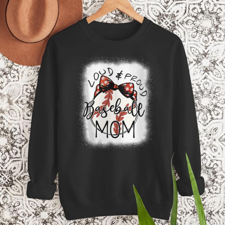 Loud Proud Baseball Mom Mommy Women Crewneck Sweatshirt