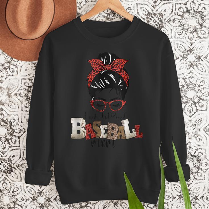 Loud And Proud Baseball Mom Women Crewneck Sweatshirt